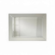 Specchiera rettangolare legno shabby bianco anticato 115x80x3 - Mobili 2G