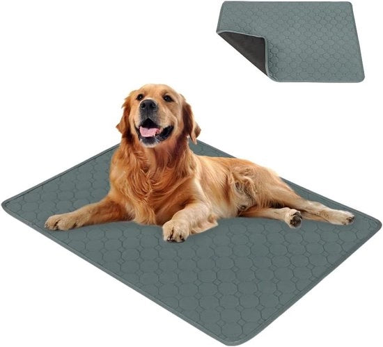 Panno di Addestramento Lavabile Pannolino Rapido Assorbente per Cuccioli Cani Gatti 100 x 70 cm 1 Pezzo L-Grey