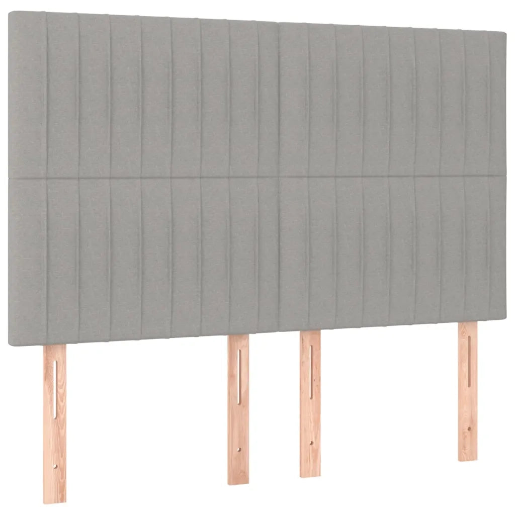 Letto a Molle Materasso e LED Grigio Chiaro 140x200 cm Tessuto 3135597
