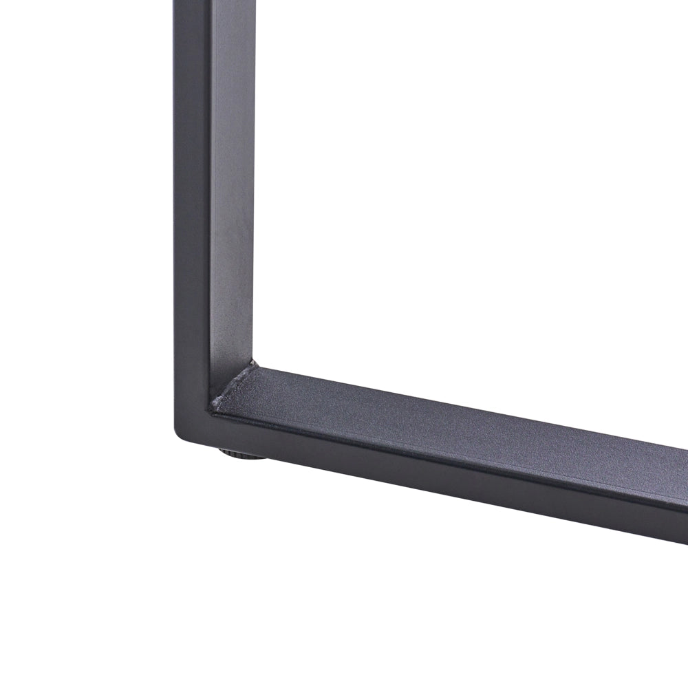 Tavolo da pranzo marrone nero MDF ferro 120/160 x 120 cm moderno quadrato allungabile gambe incrociate a X meccanismo a farfalla
