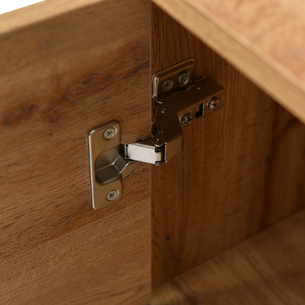 SIDEBOARD 160 x 35 x 76 cm in MDF effetto legno naturale, 3 ante
