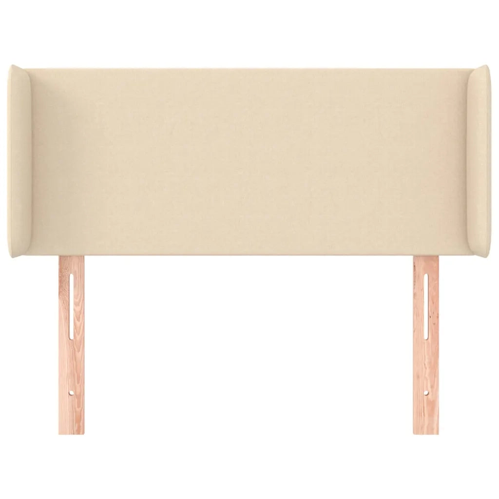 Testiera | Testata ad Orecchio Crema 103x16x78/88 cm in Tessuto