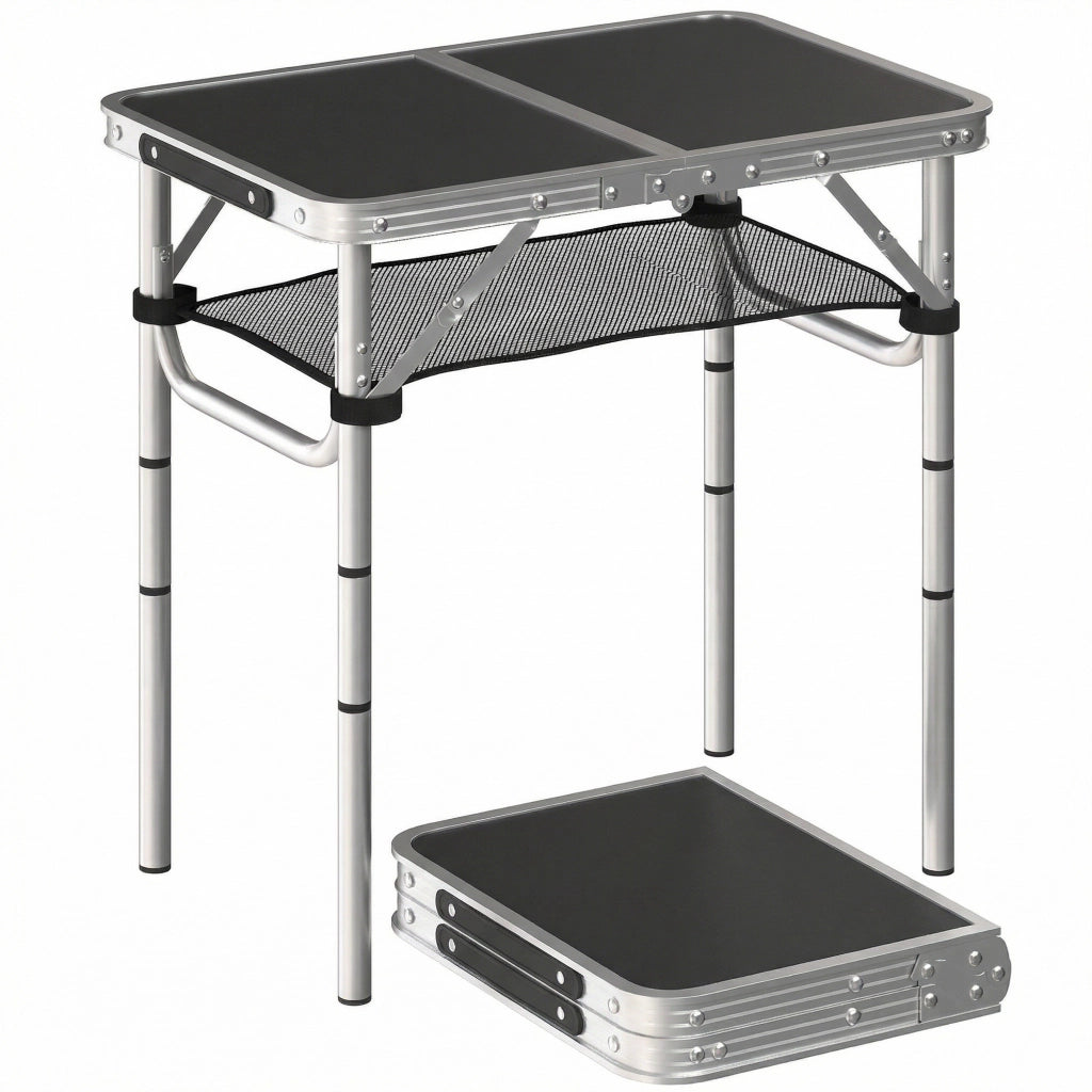 Tavolo Pieghevole da Picnic ¨C zephmum ¨C Nero 60 cm