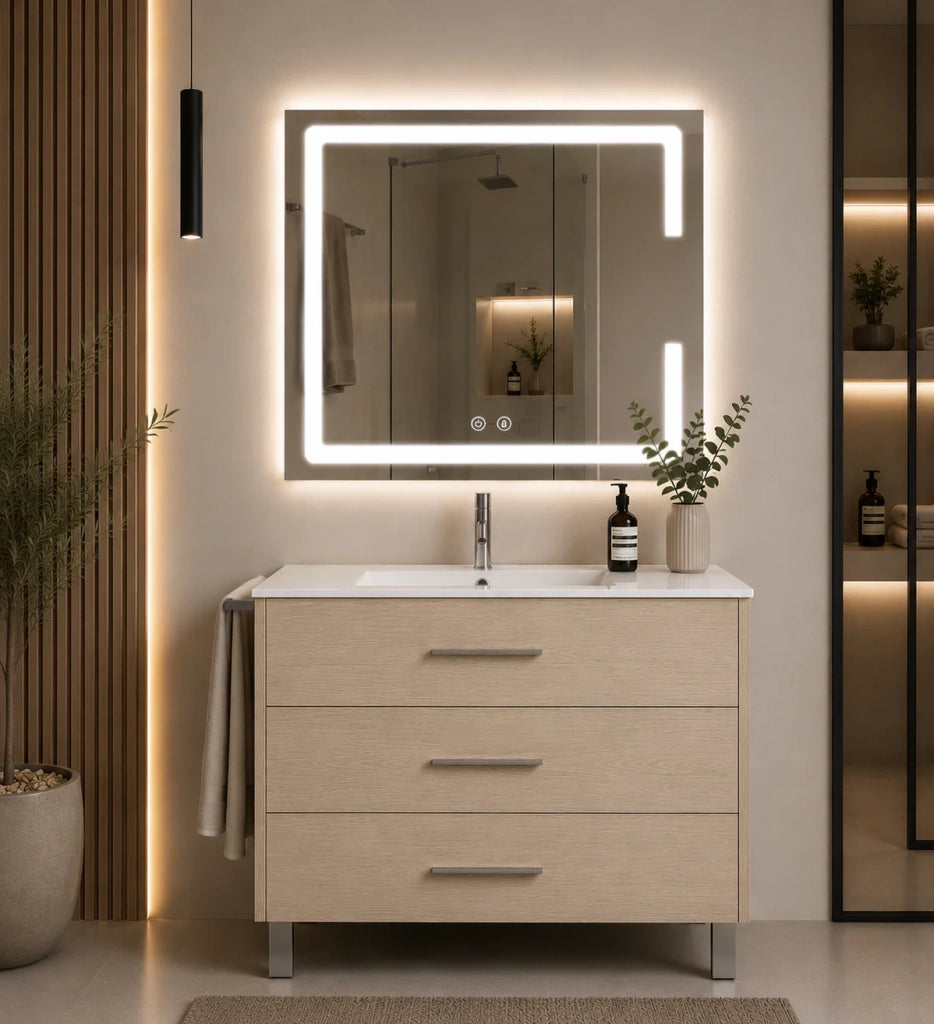 Mobile bagno con lavabo ORIGENBATH RIBERA senza specchio 80x45 cm estepa