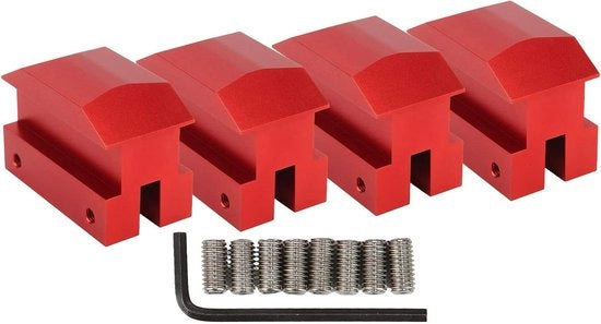 Sostegno di sollevamento in alluminio a billet - colore rosso - Camaro 6a generazione - Sostegno di sollevamento per auto - Punti di sollevamento per auto - 2016-2024