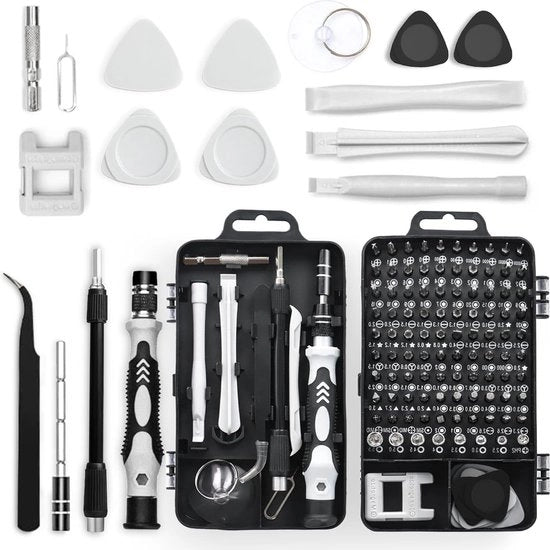 Set di Chiavi a Batteria Precise 115 pezzi - Torx - Phillips - Triwing per Console e Laptop