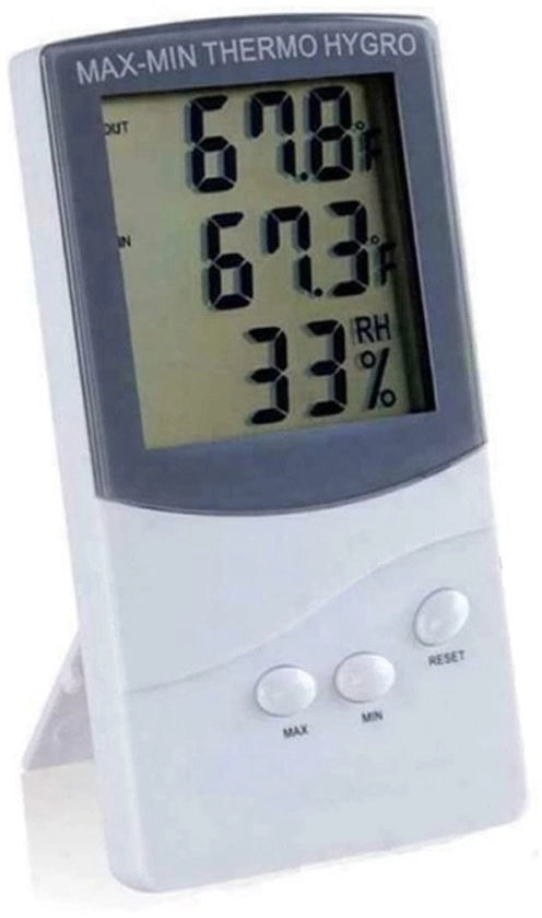 Misuratore di Umidità Digitale - Termometro Umidistato - Registrazione Massima e Minima - Schermo LCD - Indoor Outdoor - Umidità e Temperatura - Apparecchio Elettronico