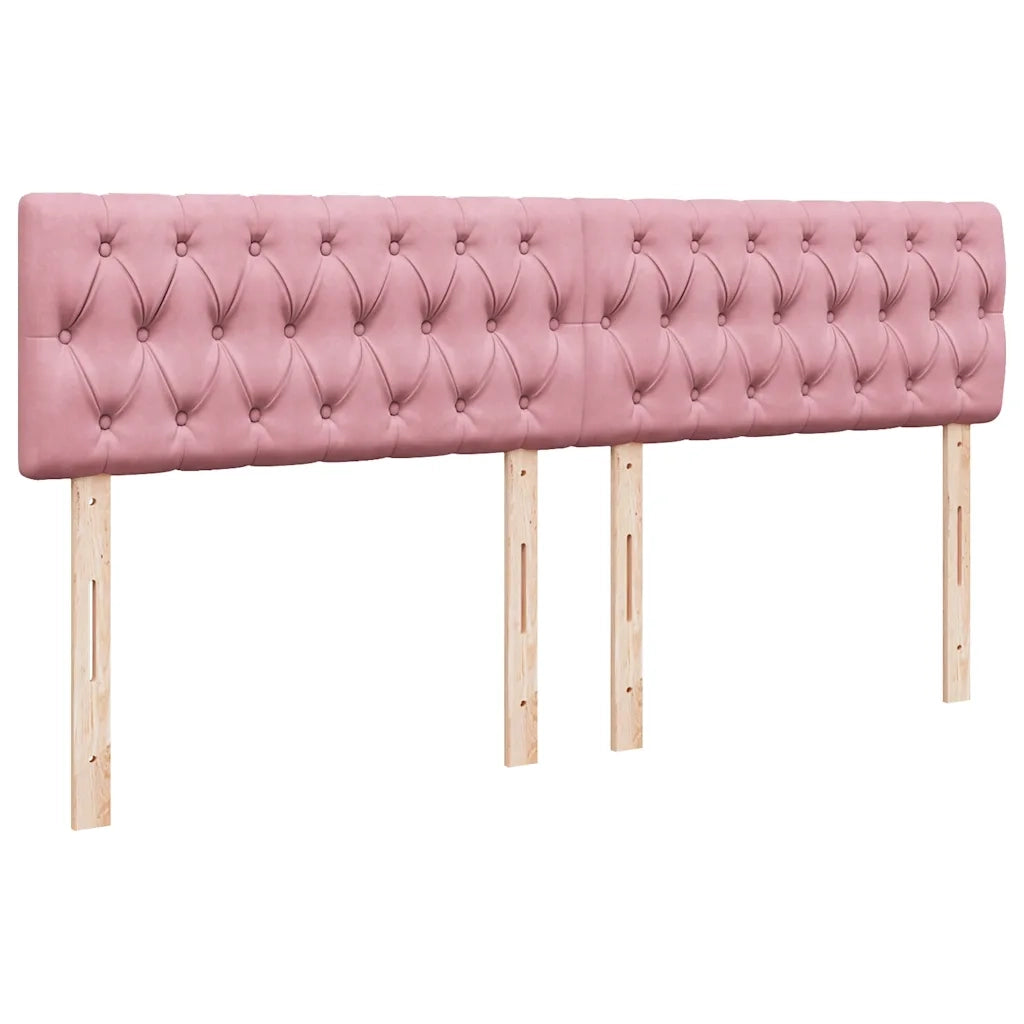 Giroletto a Molle con Materasso Rosa 180x200 cm in Velluto 3287817
