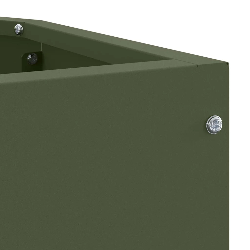 Vaso d'angolo Oliver verde 45 x 45 x 50 cm Acciaio 883671