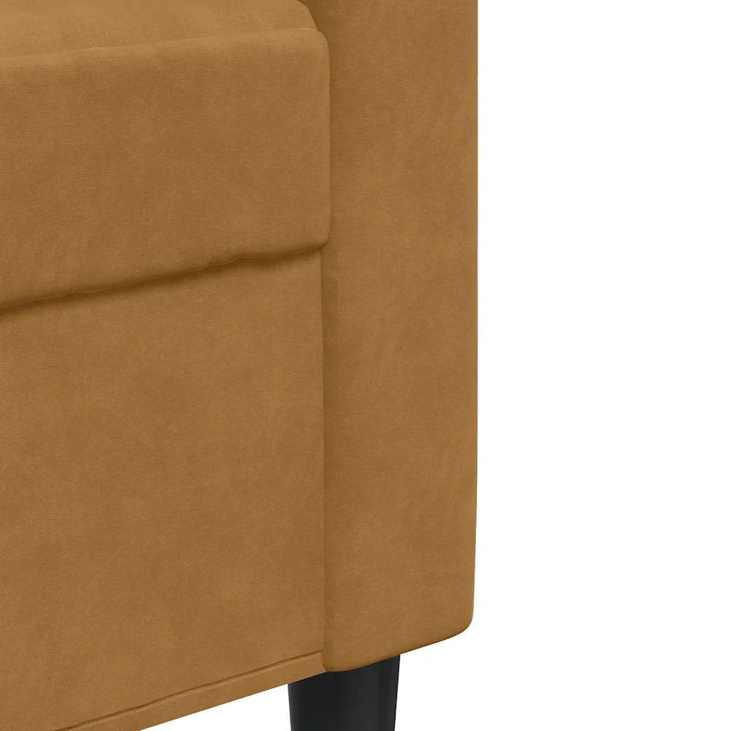 Divano a 2 Posti-Sofa 2 Posti marrone 120 cm in Velluto 381809