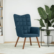Poltrona Relax-Poltroncina Blu in Velluto 508206