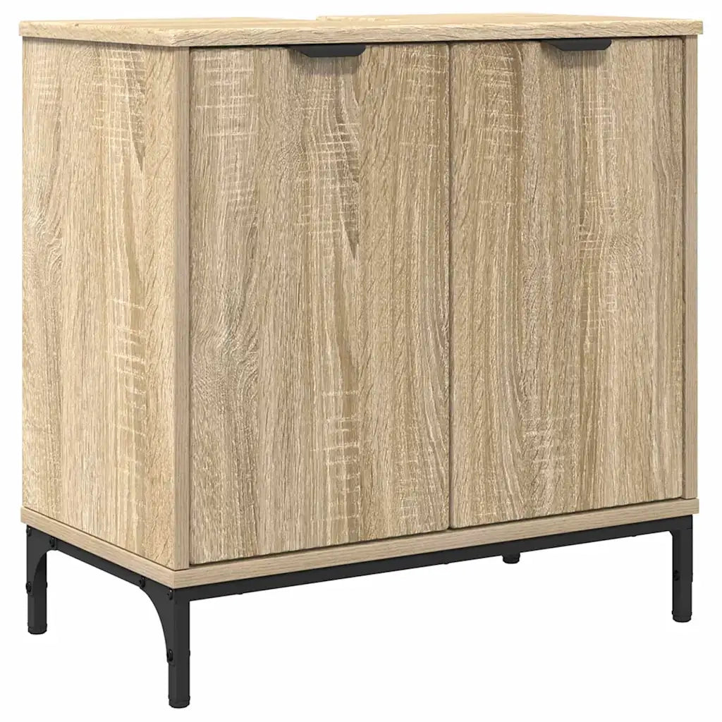 Set di mobili per il bagno con cassetto con porta Rovere Sonoma 3393115
