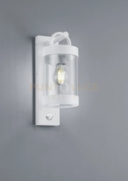 SAMBESI APPLIQUE DA ESTERNO LANTERNA CON SENSORE DI MOVIMENTO METALLO BIANCO H. 33CM 1 LUCE ATTACCO E27