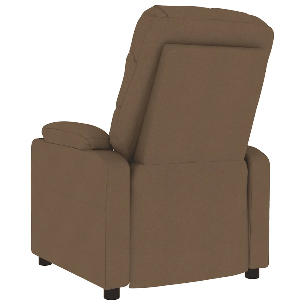 Poltrona Massaggiante Marrone in Tessuto 339096