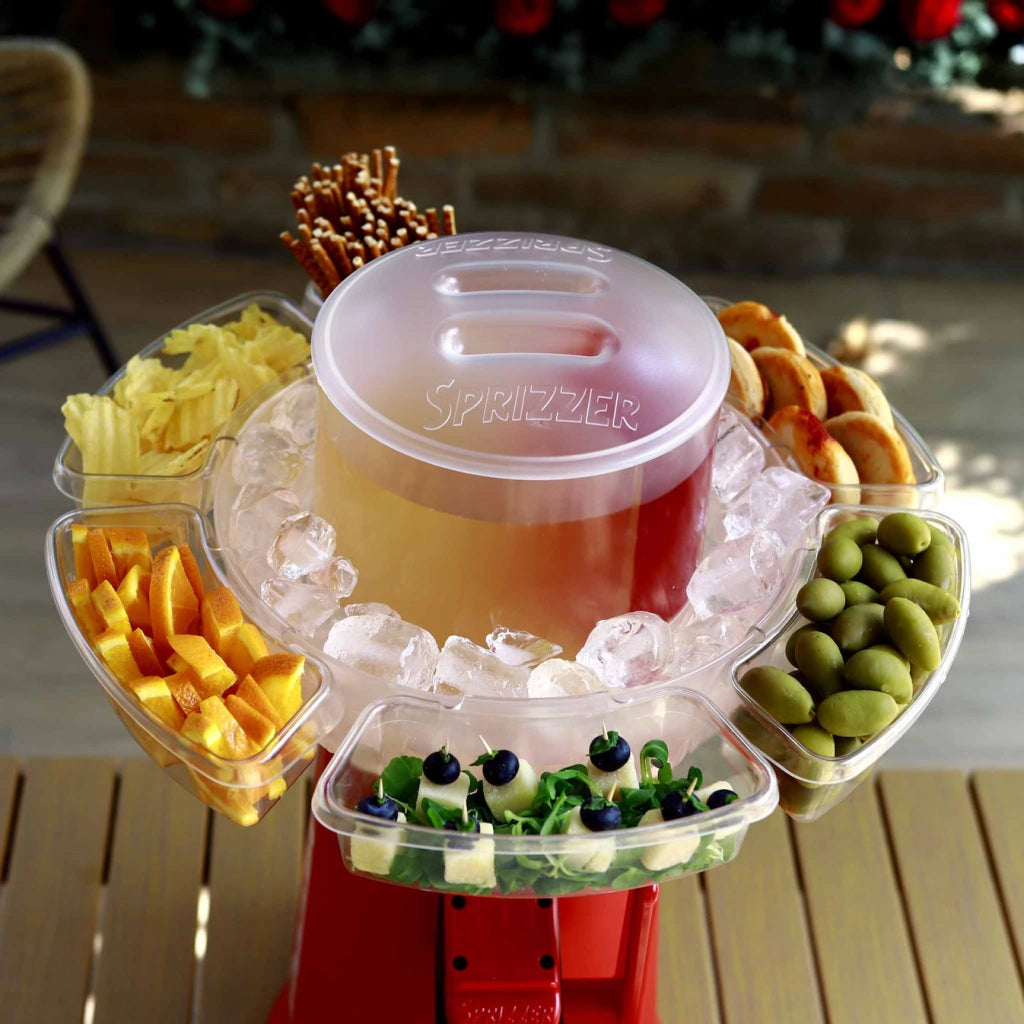 SPRIZZER Set 6 vaschette trasparenti in plastica agganciabili per snack e stuzzichini ideali per aperitivi e picnic - Modello SPRIZZER-6-VASCHETTE