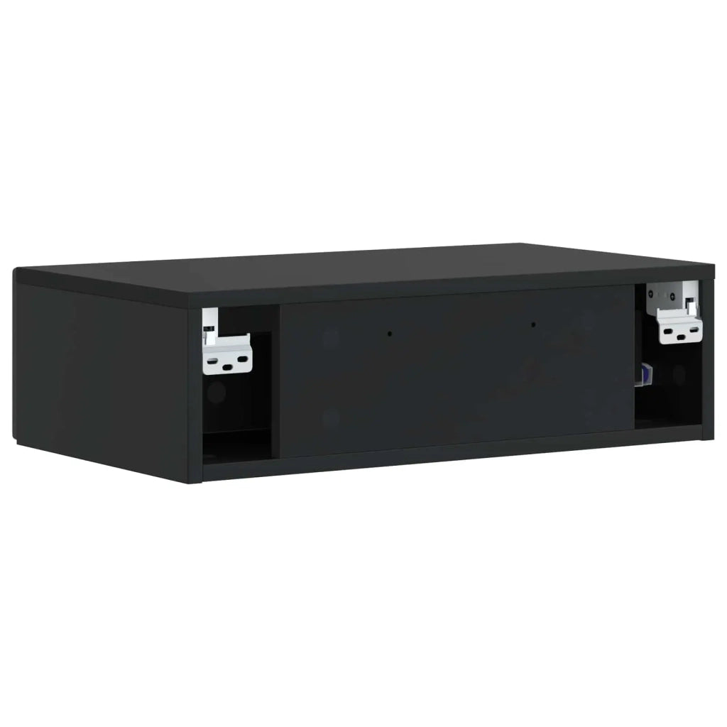 Tavolino da Parete Laterale Nero 59 x 34,5 x 17 cm 898826