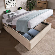 letto imbottito lino naturale 140 x 200 cm