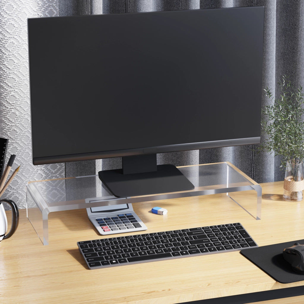 Supporto Monitor ¨C Minimal ¨C Acrilico Trasparente 53x19x9 cm