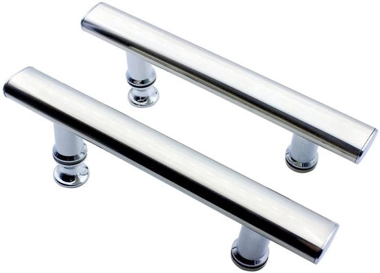 Vitaverticolo Maniglia per Doccia in Acciaio Inox - Maniglialeva per Doccia - Maniglialeva per Doccia con Viti - Pezzi di Ricambio - 145mm Portata Centrale da Foro a Foro - Adatto per Vetro di Diametro 4-12mm - Maniglialeva per Doccia