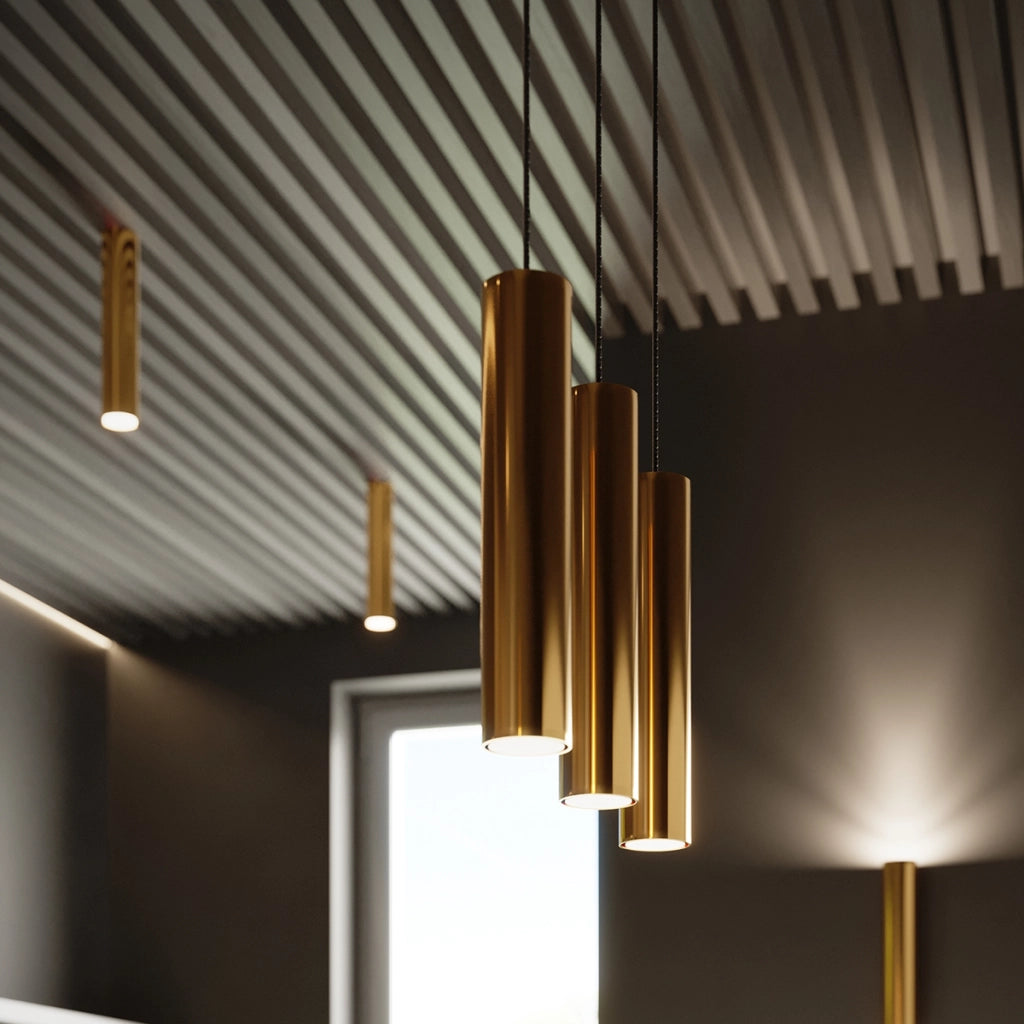 Lampada da parete in acciaio verde oceano LAGOS 2x GU10 LED Max 10W Oro lucido
