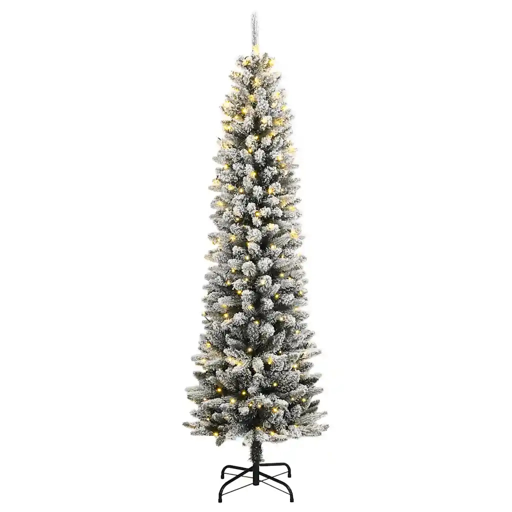 Albero di Natale Artificiale con 300 LED e Neve Floccata 210 cm 3315771