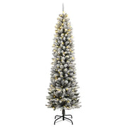 Albero di Natale Artificiale con 300 LED e Neve Floccata 210 cm 3315771