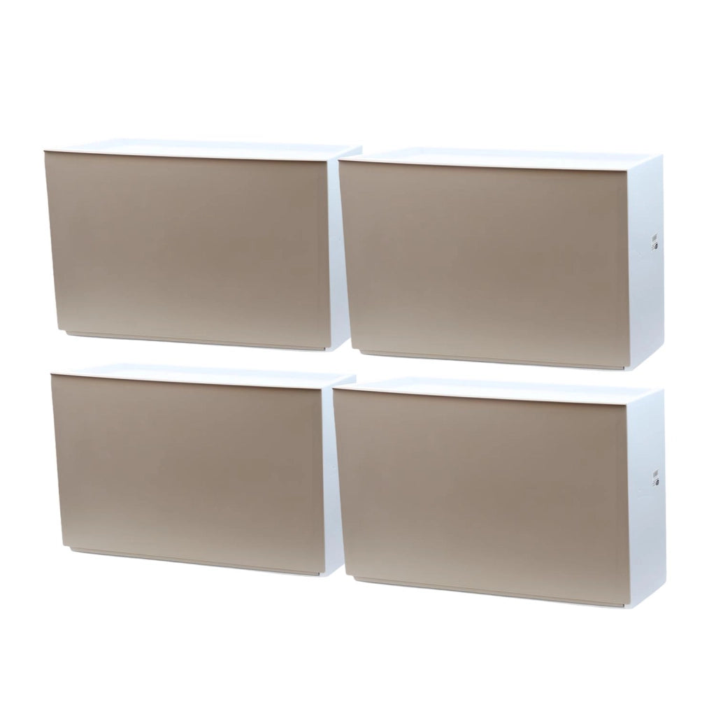 SET 4 SCARPIERE IN PROPILENE 51 X 17 X H39 CM COMPONIBILI IMPILABILI TORTORA