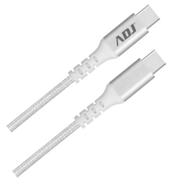 CAVO USB 2.0 C-C 1,5MT M/M WH 60W ALUMINIUM SHELL+NYLON 480MBPS ADJ