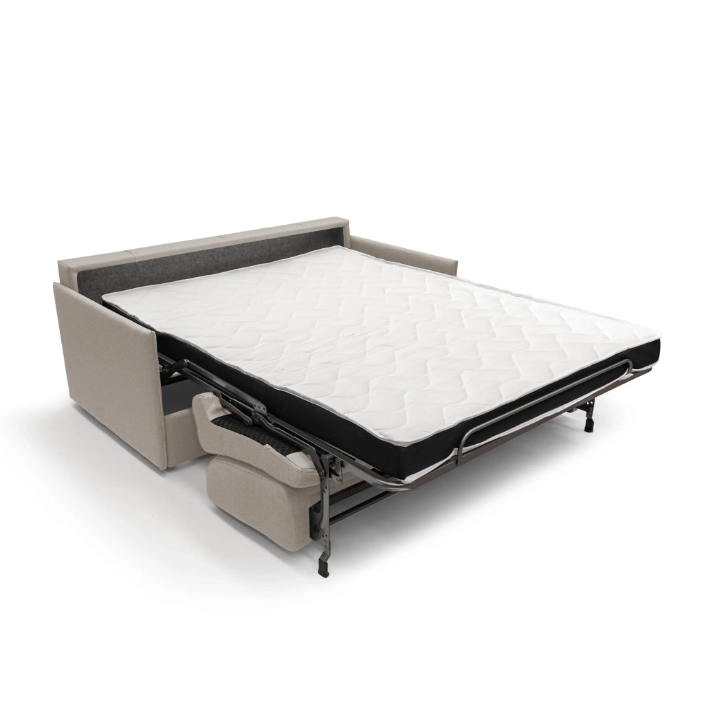 Evans Divano letto matrimoniale in tessuto impermeabile T13 149 cm (mat. 120x197) panna