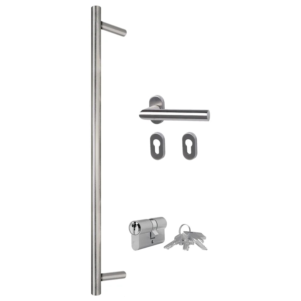 Porta Ingresso Bianca 100x210 cm in Alluminio e PVC 3157063