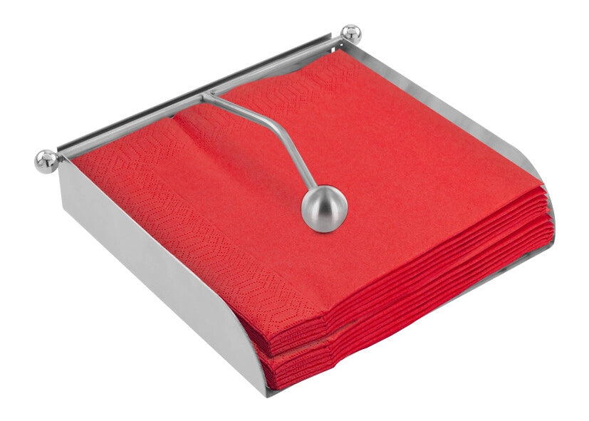 Portatovaglioli da Tavola in Acciaio Inox 17 x 17 cm