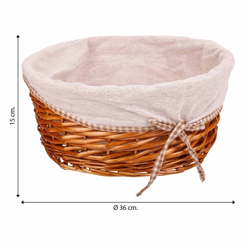 Set composto da portabiancheria e due cestini in vimini foderati marroni