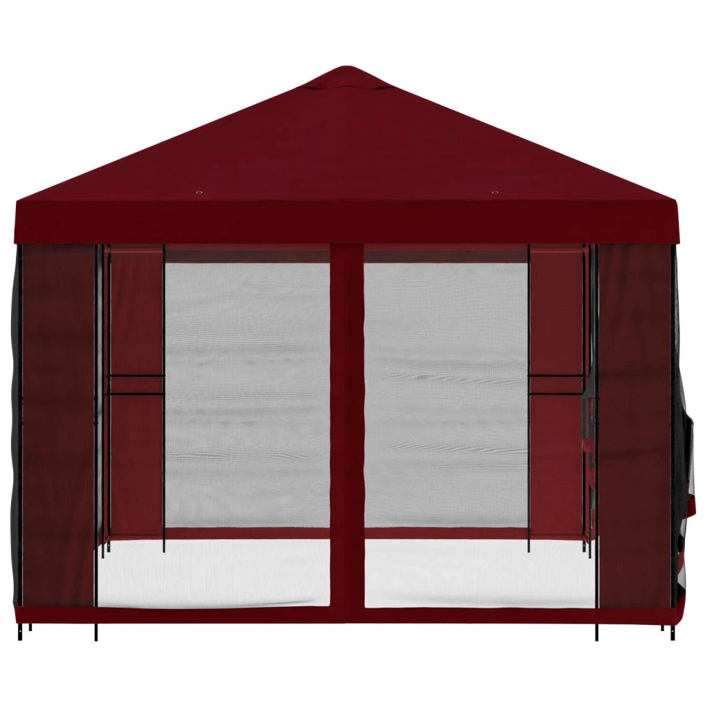 Gazebo | Pergolato da giardino con pareti laterali 4 ¡Á 3 m Borgogna