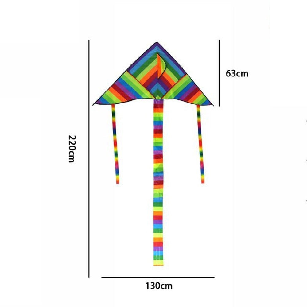 Trade Shop - Aquilone Arcobaleno Coda Lunga Gioco Esterno Spiaggia Super Facile Da Pilotare -
