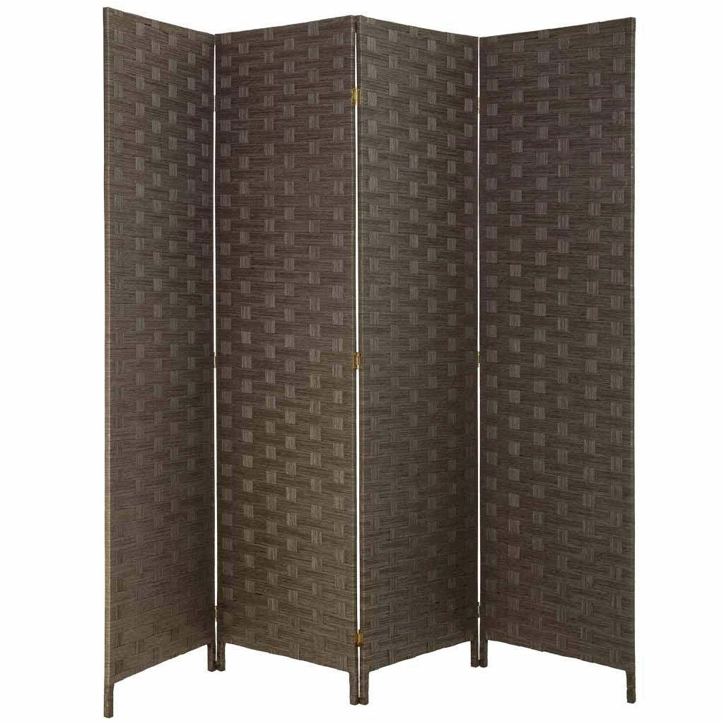 Biombo de papel trenzado 4 hojas 50(x4)x3x180h cm