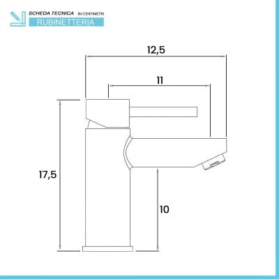 Miscelatore lavabo acciaio spazzolato con piletta click-clack  York