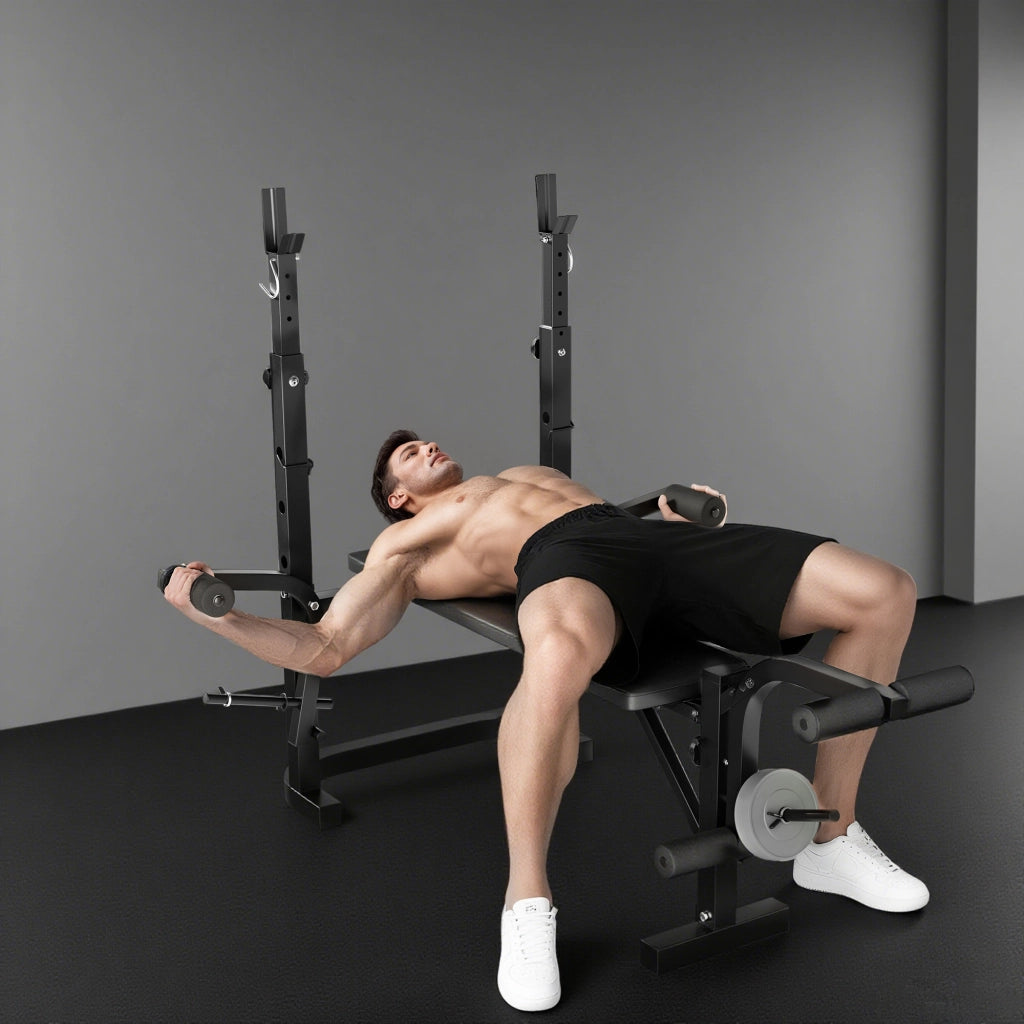 Panchetta per Allenamento con Supporto Barra ¨C zephmum ¨C Grigio