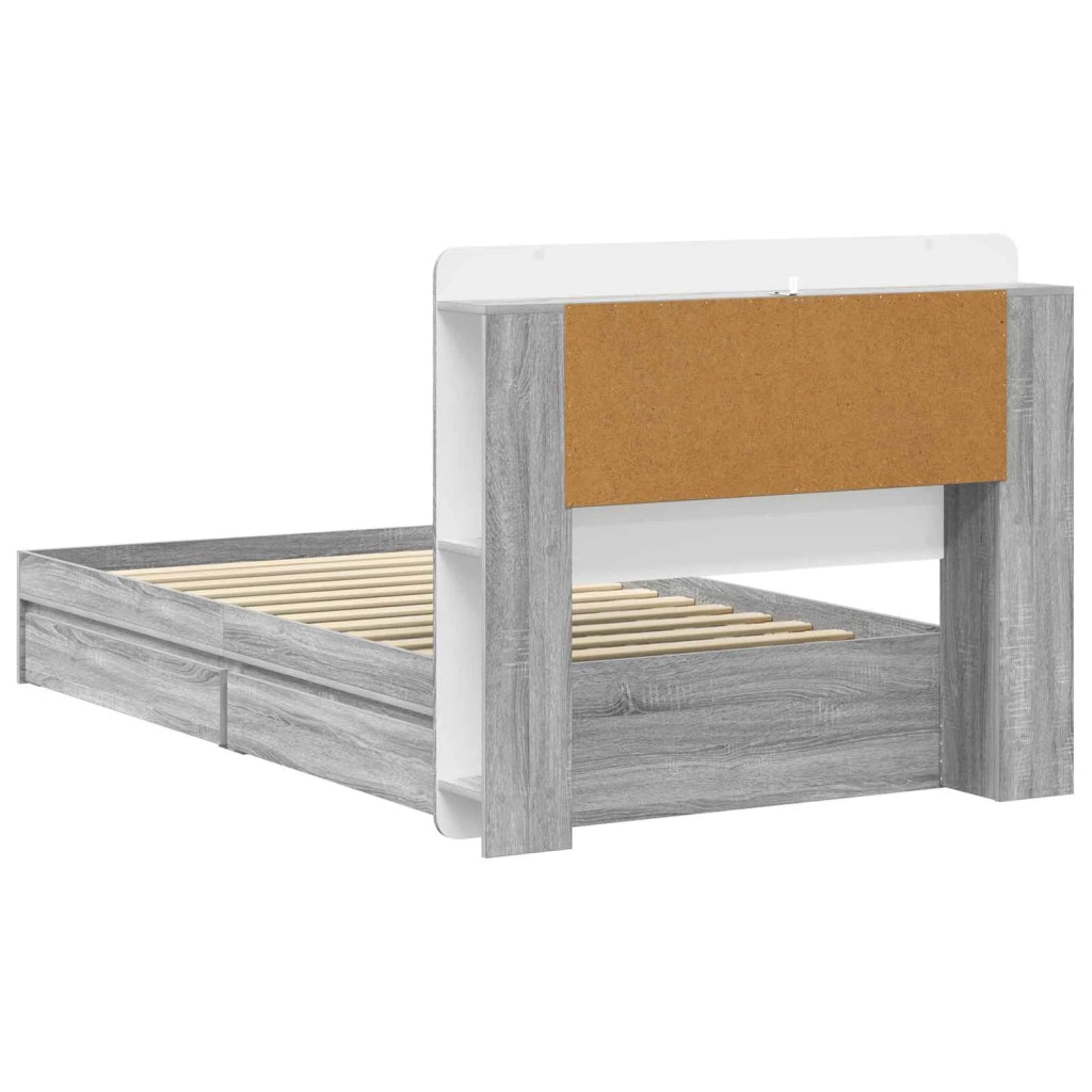 Telaio del letto con storage Sonoma grigio 90 x 200 cm 3433638