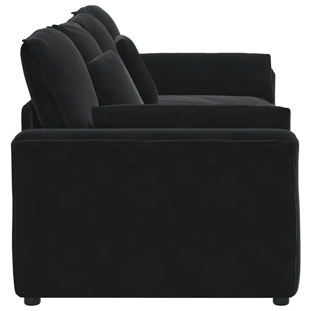 Divano Modulare con Cuscini-Sofa Modulare-Divanetto Nero 753075