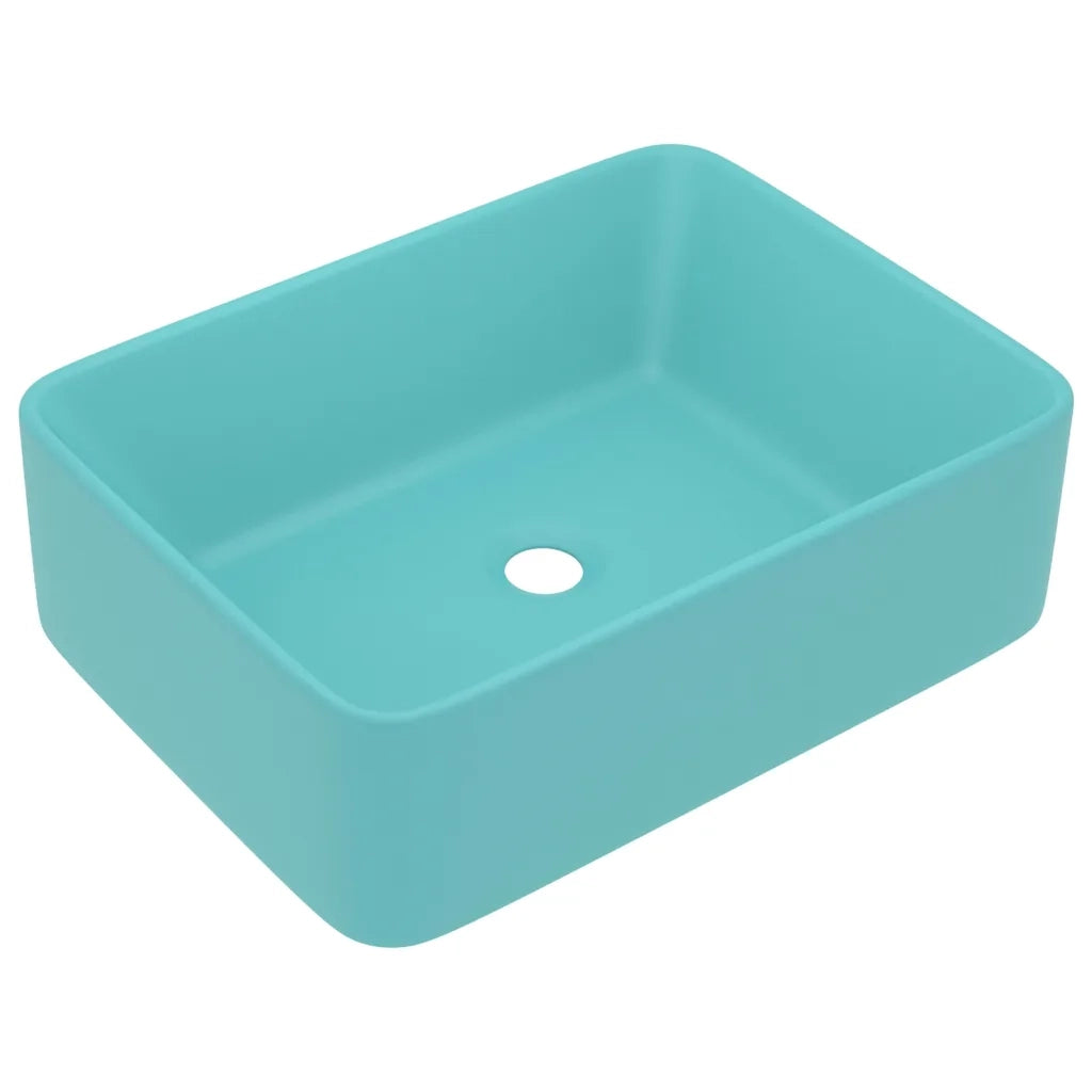 Lavandino Luxury Turchese Opaco 41x30x12 cm in Ceramica 147046