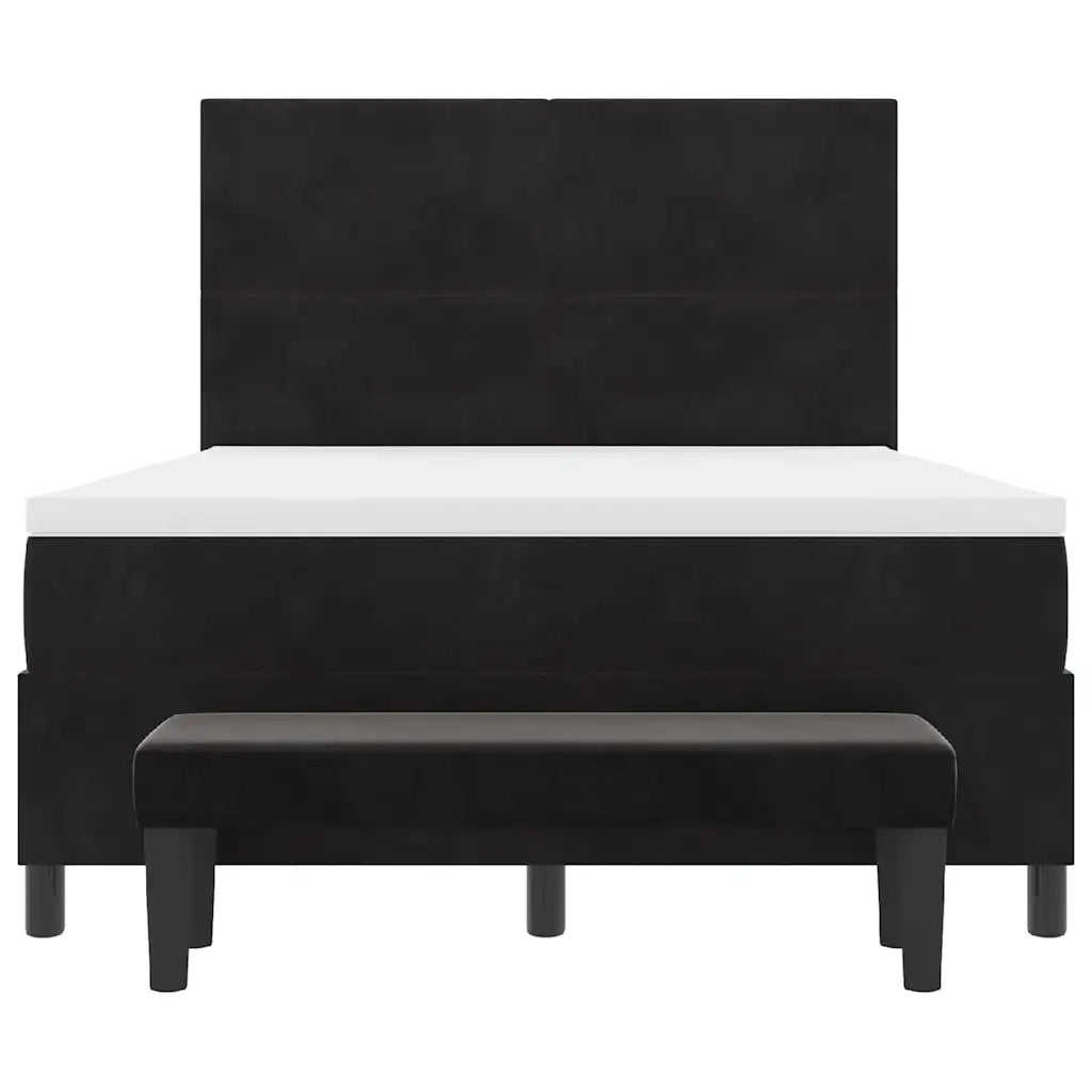 Letto a molle con cuscino Nero 200 x 140 cm Velluto 3344518