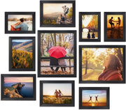 Set di Supporti per Foto Multi - 10 pezzi - Diverse Dimensioni - Nero - 10 pezzi
