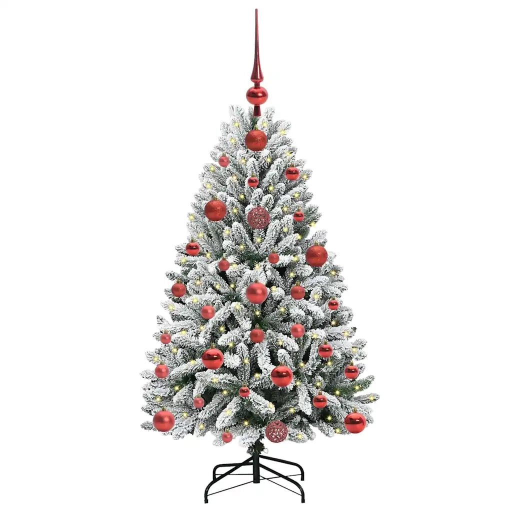 Albero di Natale | Decorazioni natalizie artificiale con 150 LED Verde e Bianco 120 cm