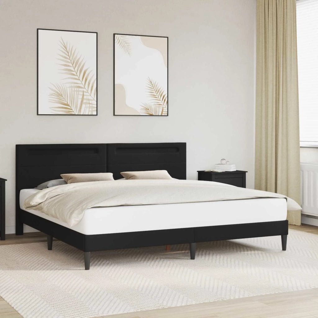 Struttura del letto con testiera Nero 180 x 200 cm Similpelle 42028031