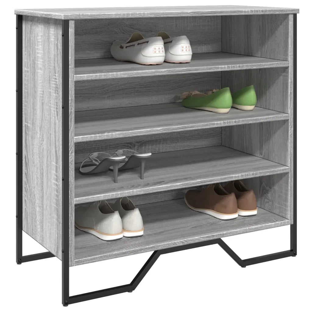 Scarpiera-Scaffale per scarpe Grigio Sonoma 80x38x78 cm in Truciolato