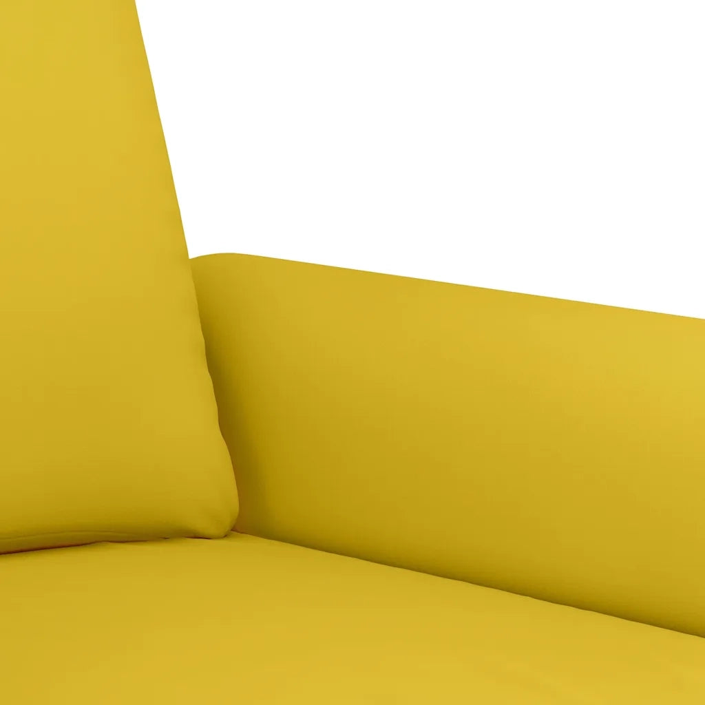 Set di Divani 4 pz con Cuscini giallo in Velluto 3202186