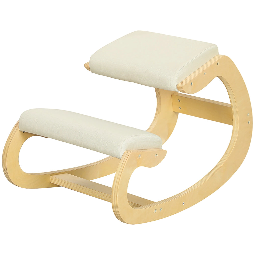Sgabello ergonomico a dondolo per ufficio ¨C Minimal ¨C crema