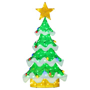Albero 3D in rete esterni e interni con 34 luci colorate a forma di fragola, Albero di natale illuminato 130 cm