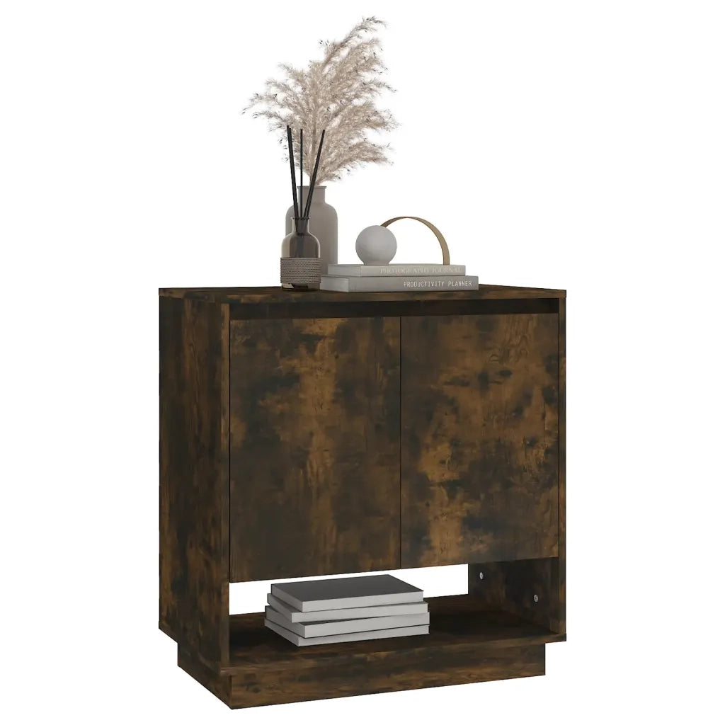 Credenza | Madia | Buffet da pranzo | Armadio da pranzo Rovere Fumo 70x41x75 cm in Truciolato
