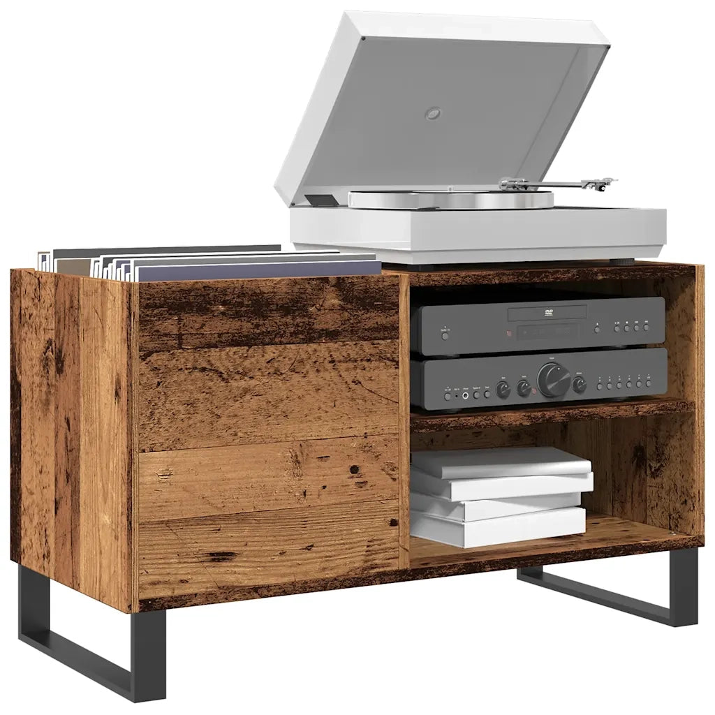 Mobile Porta Dischi Legno Antico 84,5x38x48cm Legno Multistrato CFW4115031